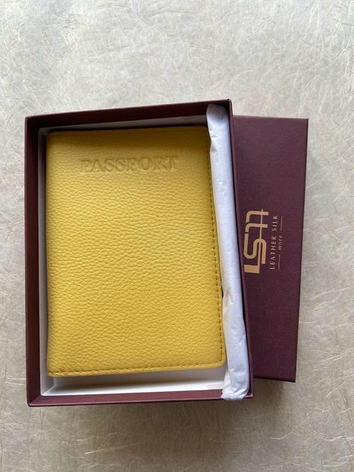 Sophia Full-Grain Leather Passport Cover with Card Slots & ID Window
