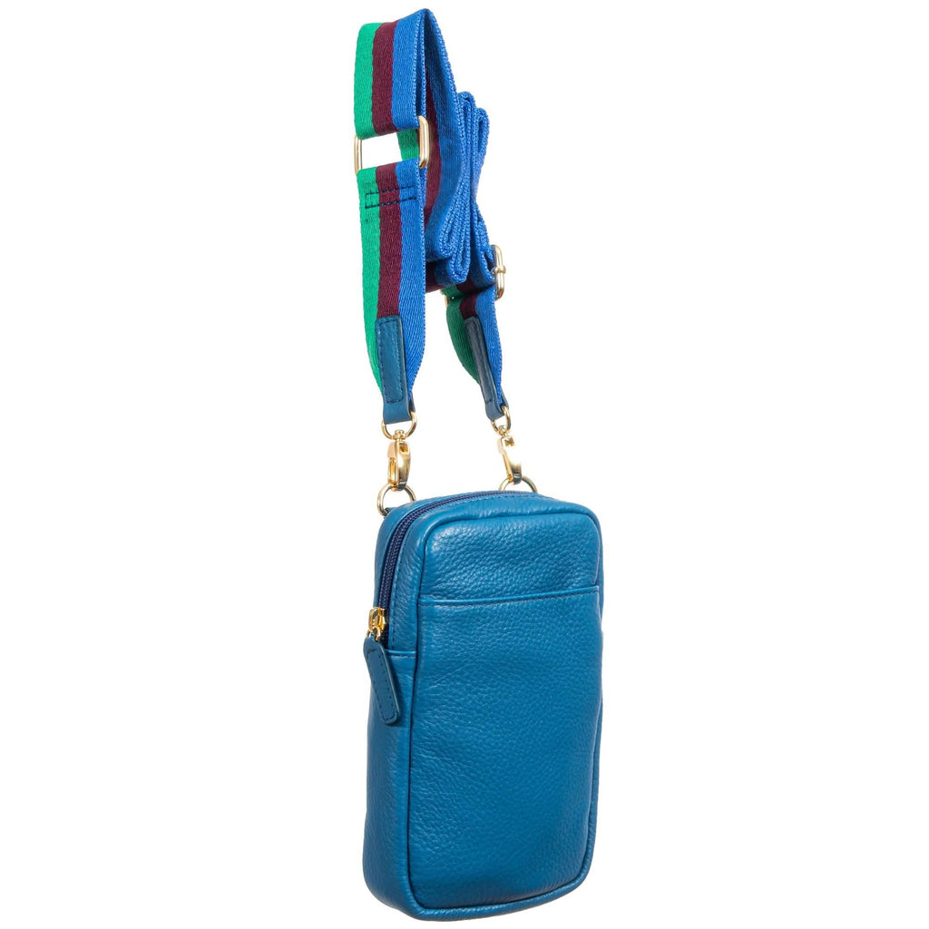 Sophia Full-Grain Leather Phone Crossbody Wallet Bag