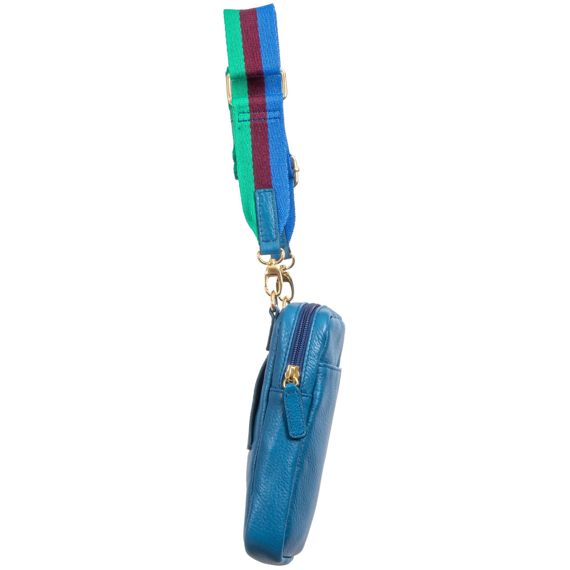 Sophia Full-Grain Leather Phone Crossbody Wallet Bag