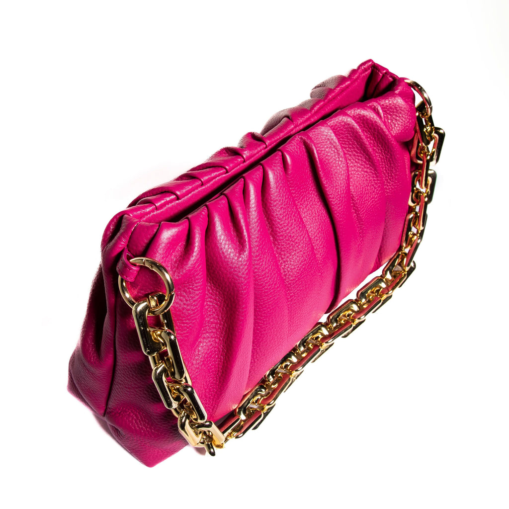 Sophia Full-Grain Leather Clutch Bag