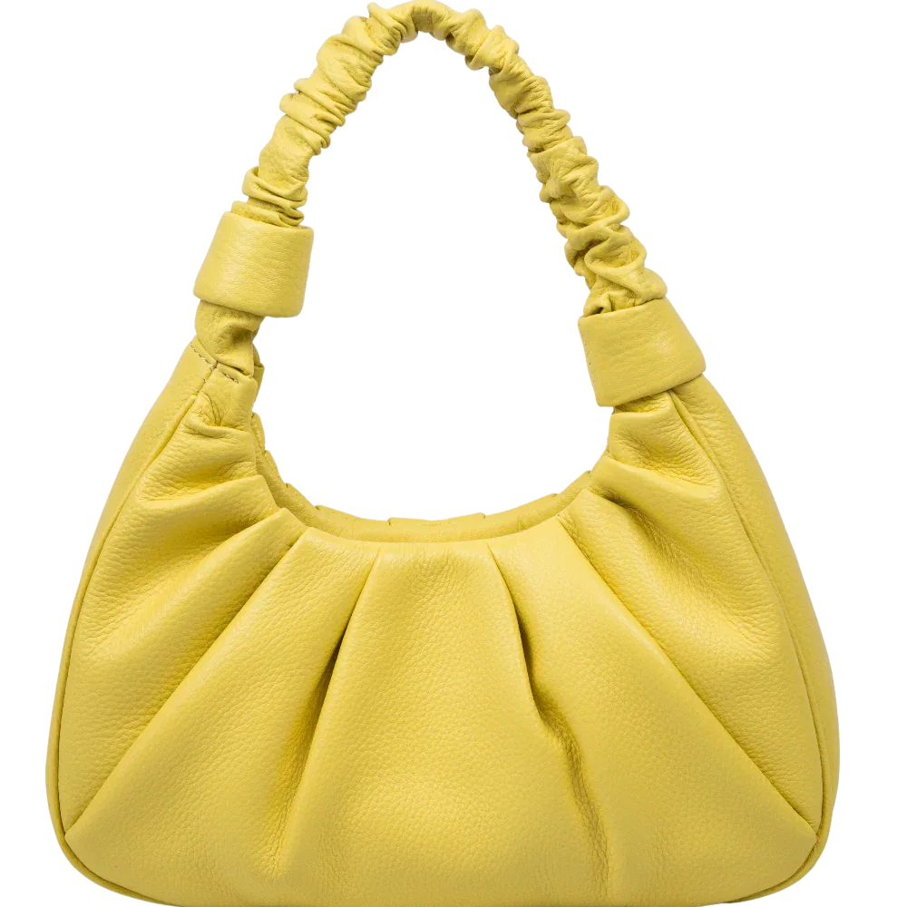 Sophia Full-grain Pebbled Leather Hobo Shoulder Bag for Women
