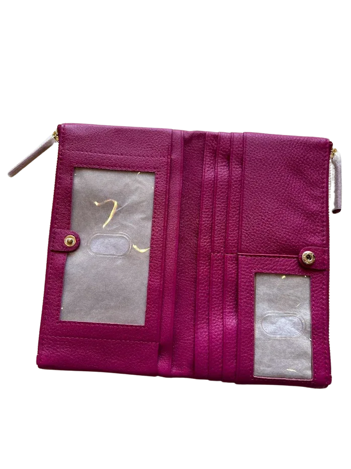Sophia Soft Full-Grain Leather Double-Zip Wallet with RFID Protection