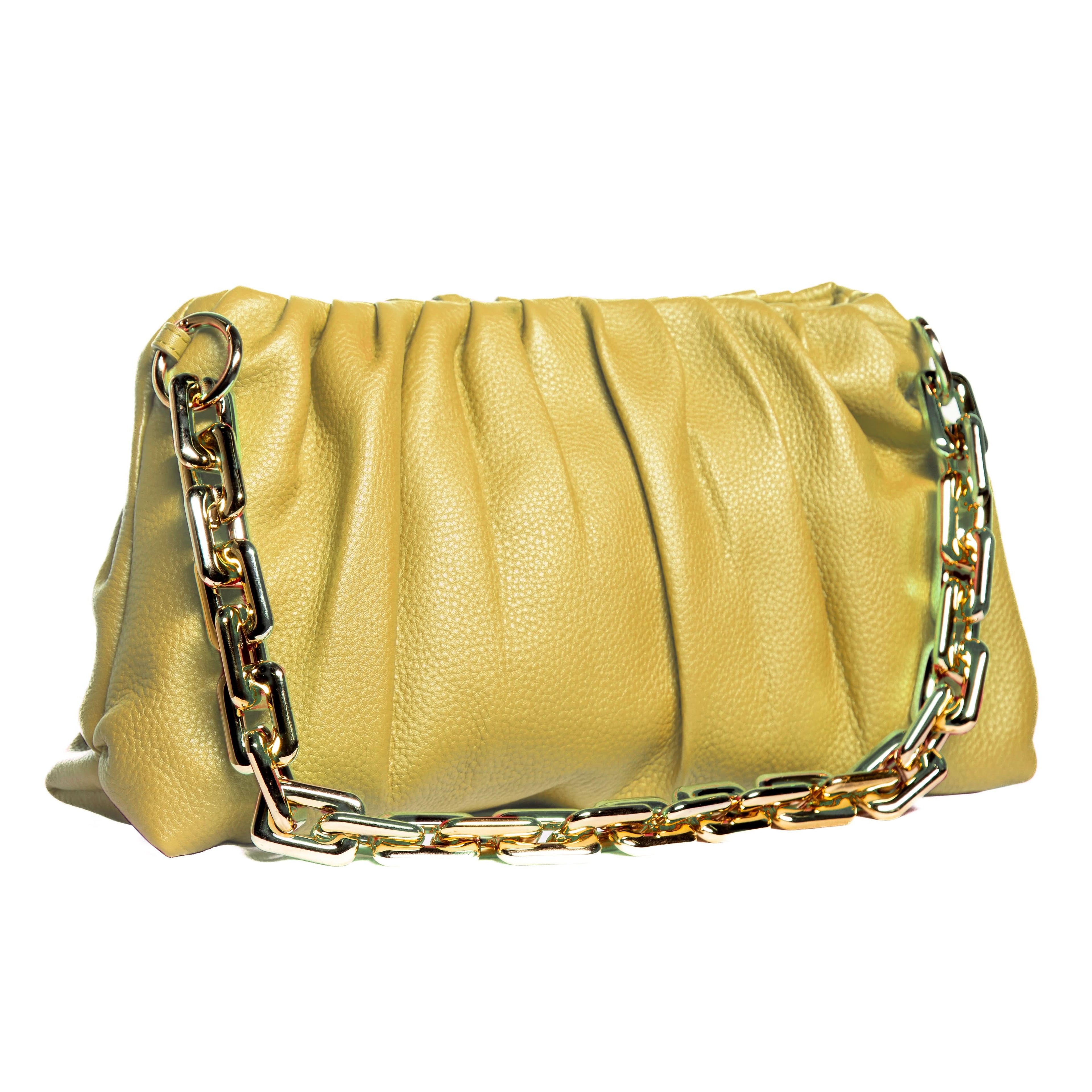 Sophia Full-Grain Leather Clutch Bag