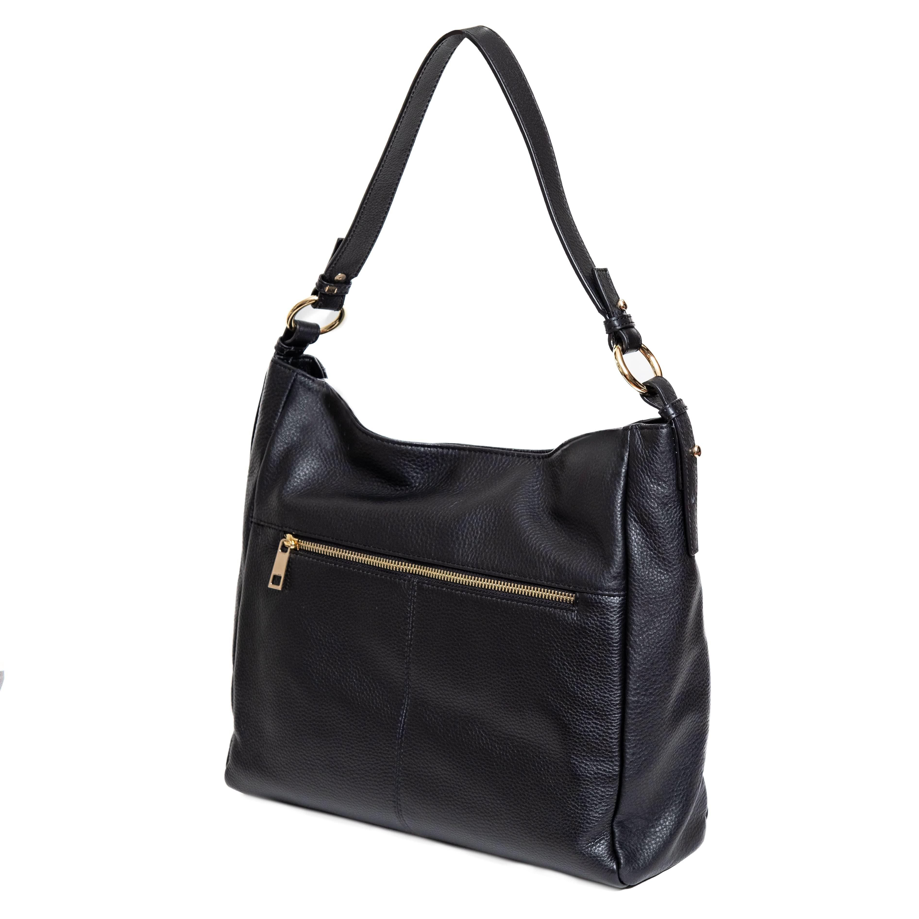 Sophia Large Full-Grain Leather Hobo Crossbody Bag for Women