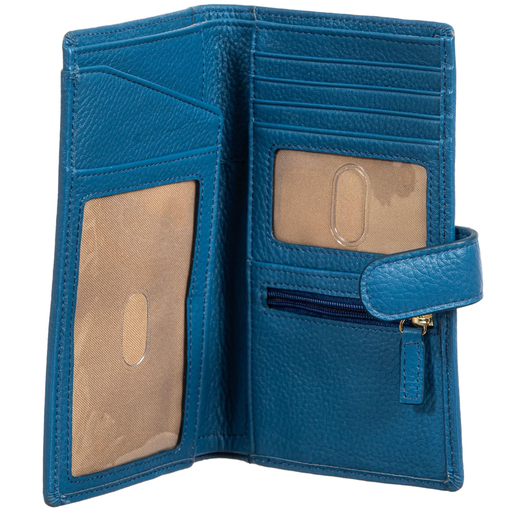 Sophia Full-Grain Leather Travel Wallet & Passport Organizer
