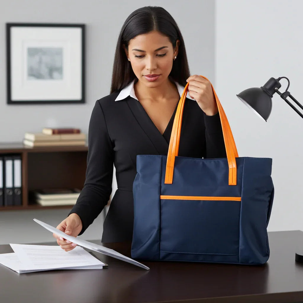 Lightweight 15″ Laptop Tote Bag for Women – Organized Work & Travel Tote