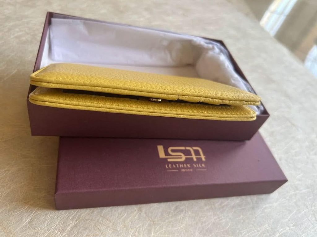 Sophia Full-Grain Leather Card Wallet with RFID Protection