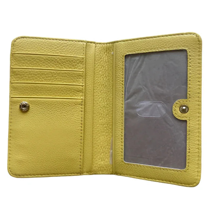 Sophia Full-Grain Leather Card Wallet with RFID Protection