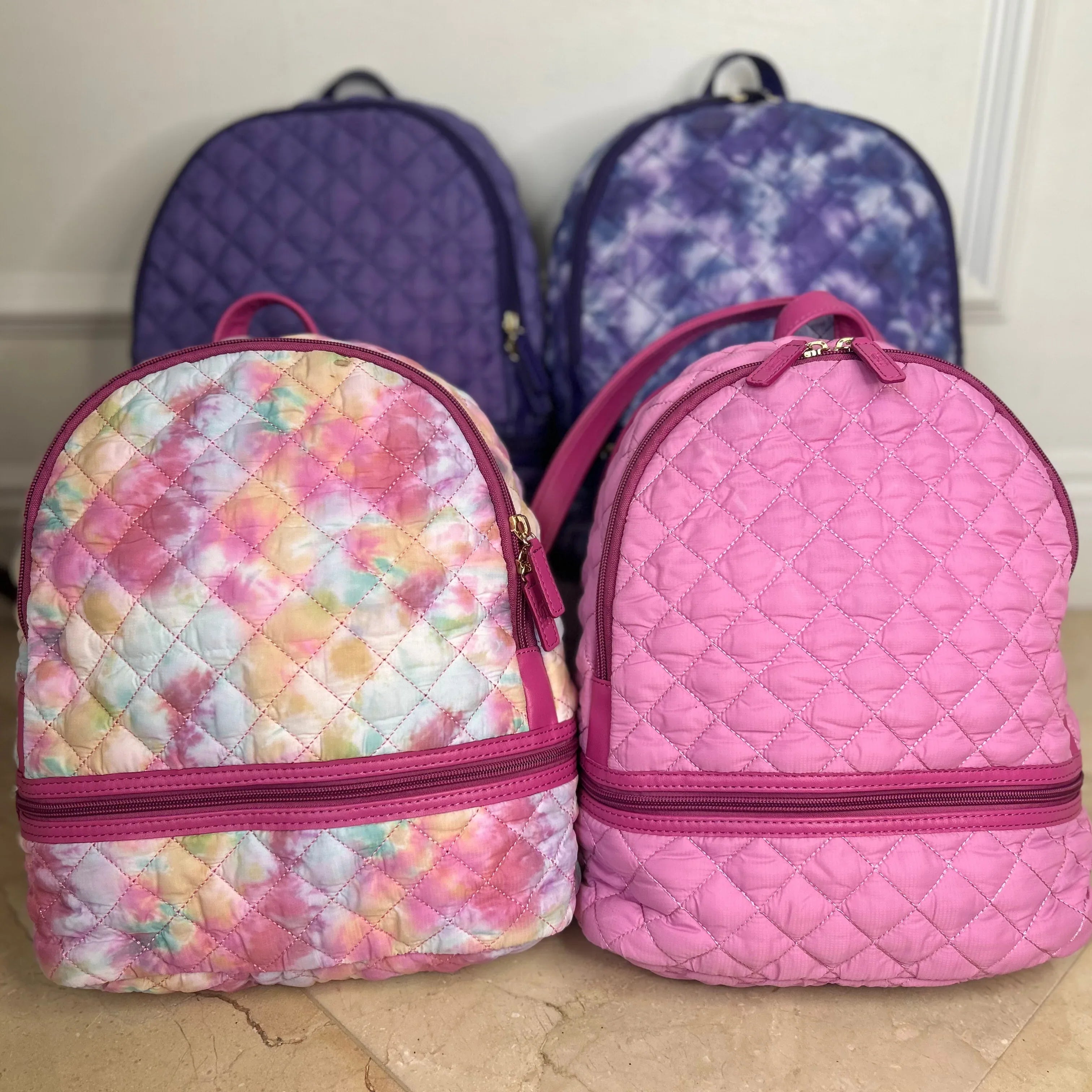 Alyssa Lightweight Quilted Nylon Backpack Purse