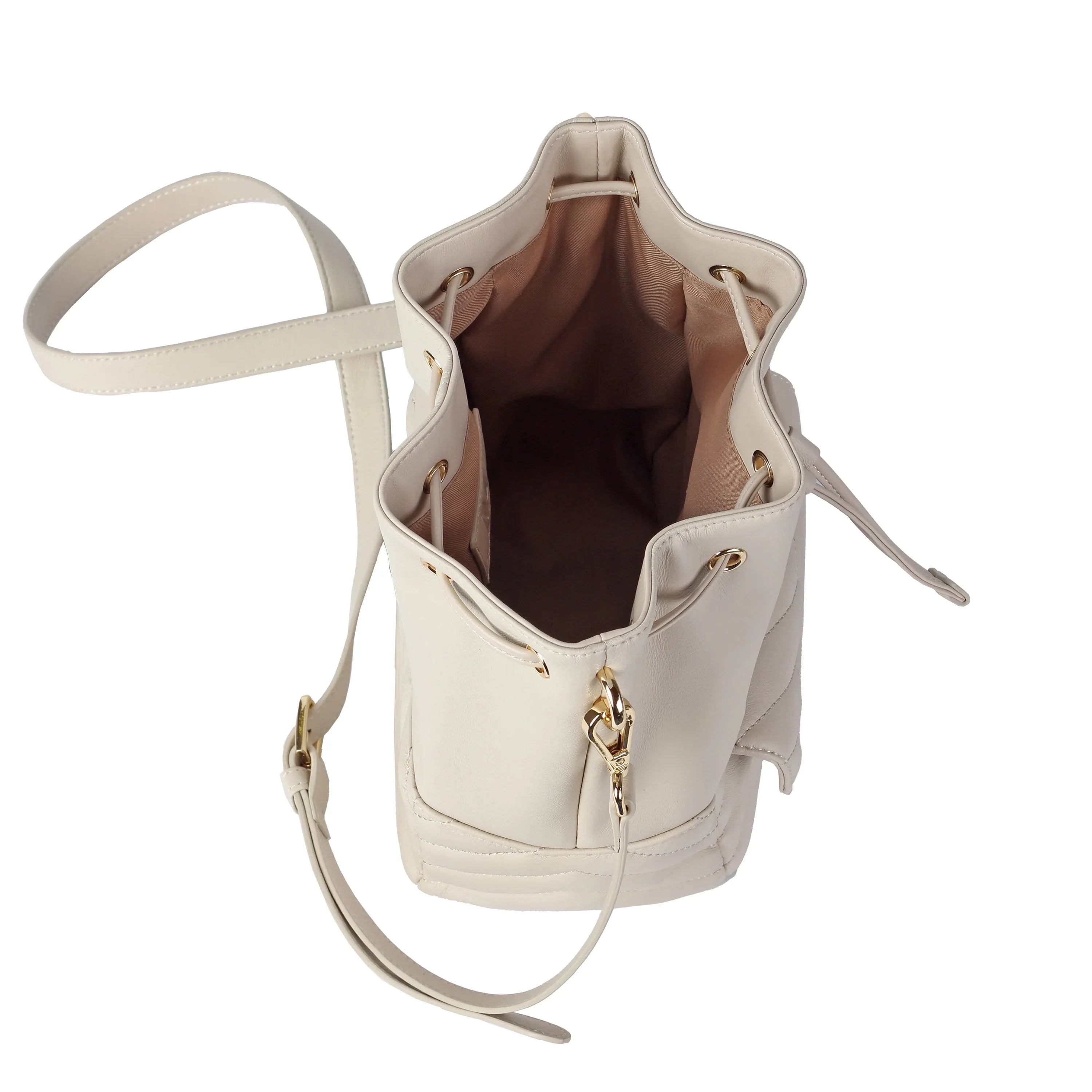 Premium New Zealand Lambskin Leather Drawstring Bucket Bag for Women