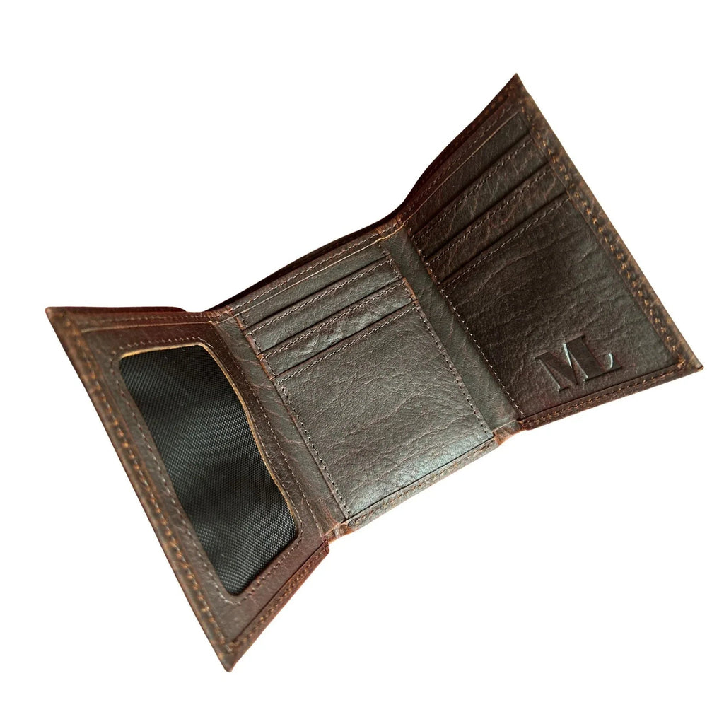 Full-grain Trifold Leather Wallet With RFID