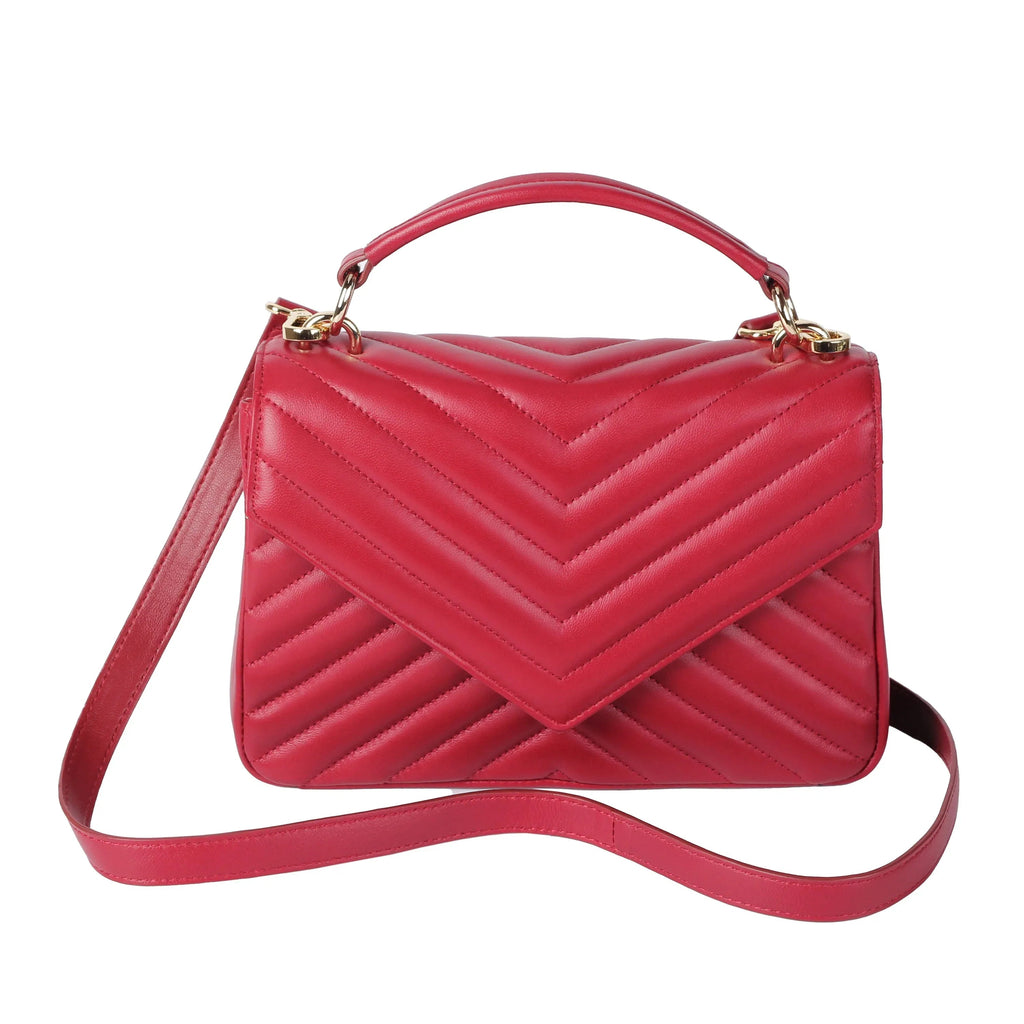 Premium New Zealand Lambskin Quilted Leather Crossbody Bag for Women