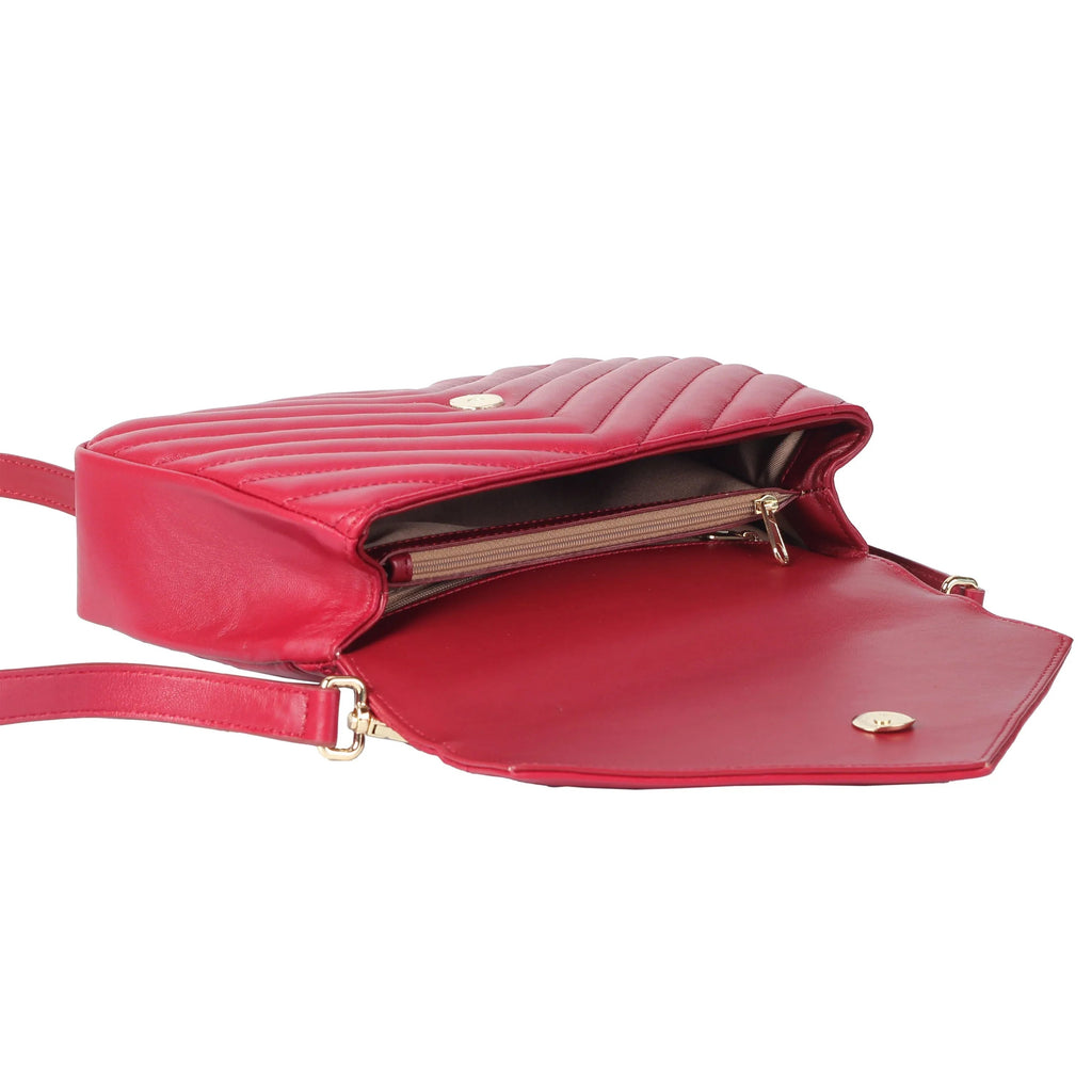 Premium New Zealand Lambskin Quilted Leather Crossbody Bag for Women